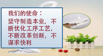 我們的使命：堅(jiān)守制造本業(yè)，不斷優(yōu)化工序工藝，不斷改革創(chuàng)新，不謀求快利